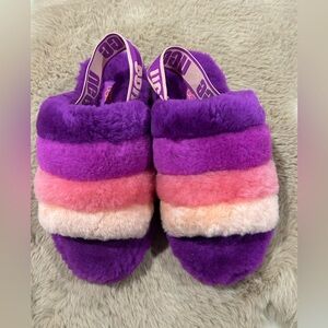 UGG Vibrant Purple Fluffy Slippers